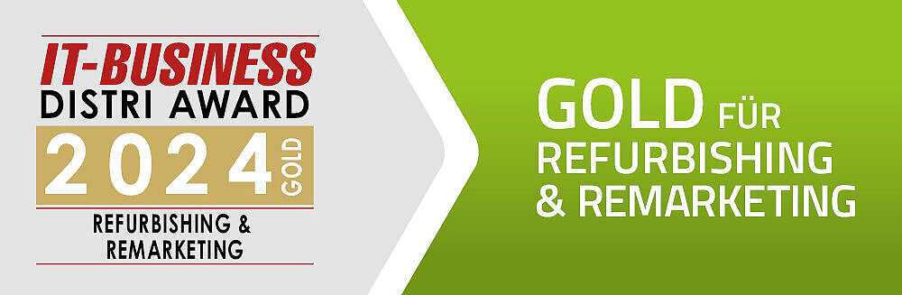 IT - Business Distri Award 2024 Gold für Refurbishing & Remarketing 