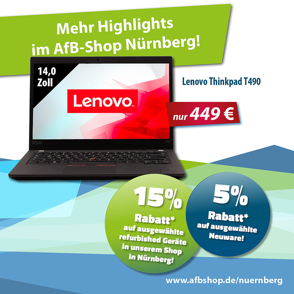 Grafik Lenovo Thinkpad T490 für 490 Euro