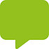 Green icon of a speech bubble