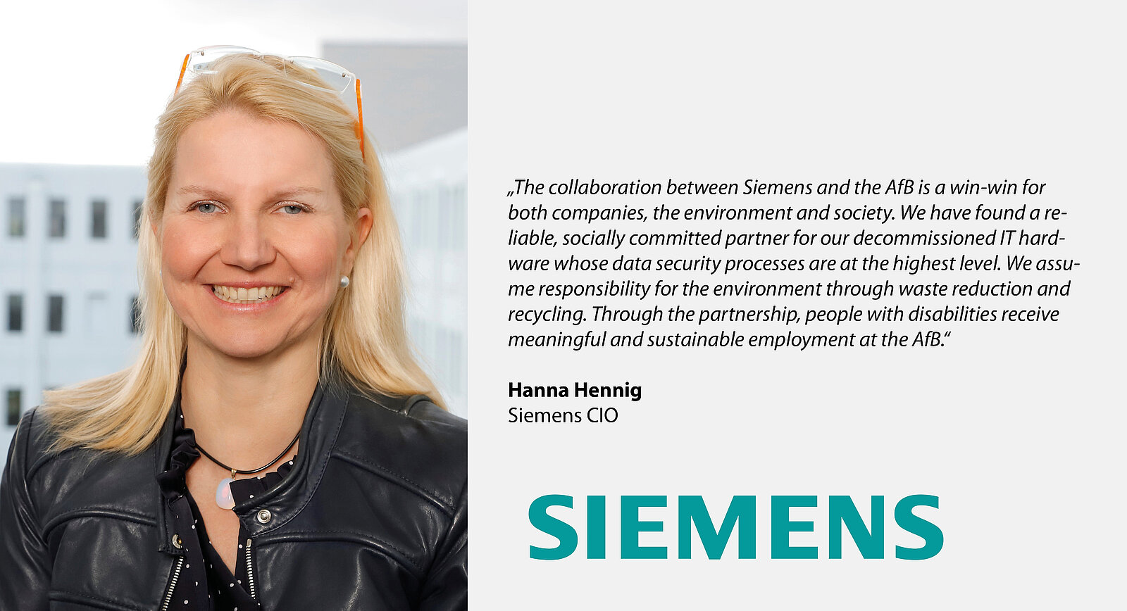 Referenz und Foto von Hanna Hennig, CIO bei Siemens
