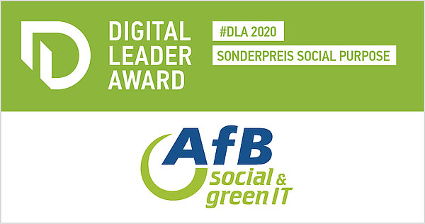 Logo AfB und Digital Leader Award 2020