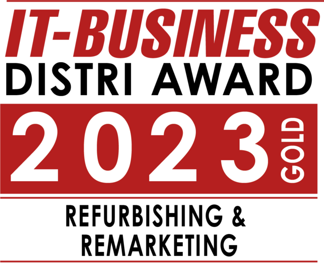 IT - Business DISTRI AWARD 2023 for Refurbishing & Remarketing GOLD / IT/ Hardware/ Refurbishment / Recycling / Abholung / Inventarisierung / Datenlöschung / Rückgabe von IT Komponenten / Wiedervermarktung