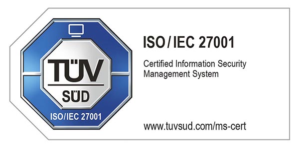 Logo TÜV ISO 27001