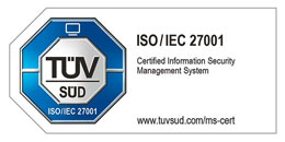 TÜV seal ISO 27001